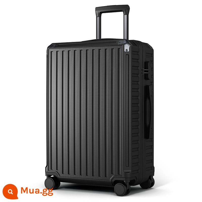 Hành lý nữ chắc chắn và bền bỉ Vali xe đẩy 24 inch nam sinh viên Bao da mật khẩu nhỏ 20 inch phong cách mới - đen