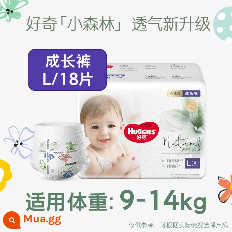 Tã giấy mini Huggies Forest hình trái tim NB30/S28/M22 quần pull L18/XL14 siêu mỏng thoáng mát - Quần cạp chun L18