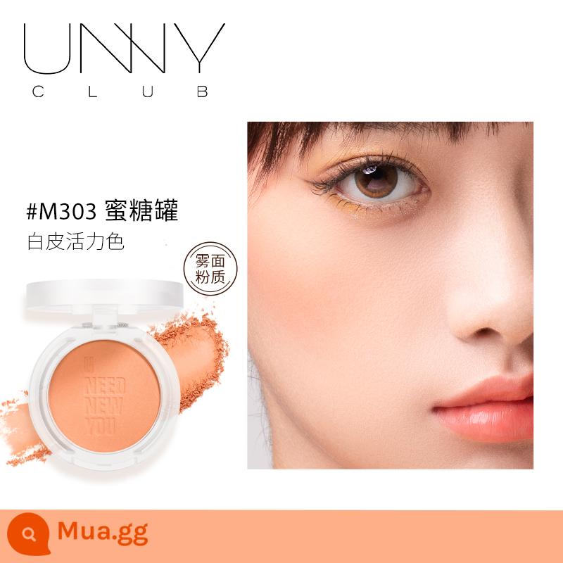 unny club color matching má hồng dạng kem trang điểm màu nude lâu trôi tự nhiên tinh tế học sinh mềm mượt chỉnh sửa khuôn mặt tự nhiên - Hũ mật ong M303