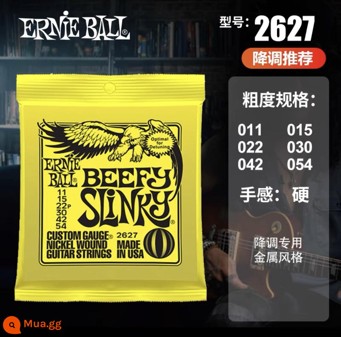 Ernie Ball Mạ Niken Dây Đàn Guitar Điện Dân Gian Cổ Điển Acoustic 2221 2223 Bộ Dây EB Trong Nước - 2627(11-54)Guitar điện