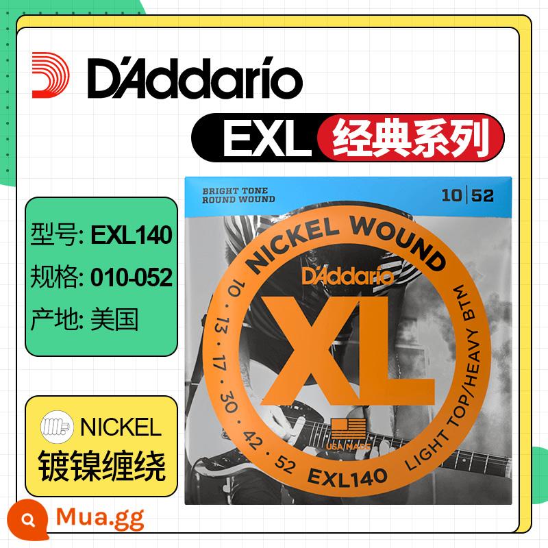 Mỹ sản xuất D'Addario dây đàn guitar điện EXL120 110 bộ 6 bộ dây đàn guitar NYXL 09 10 - EXL140(10-52)