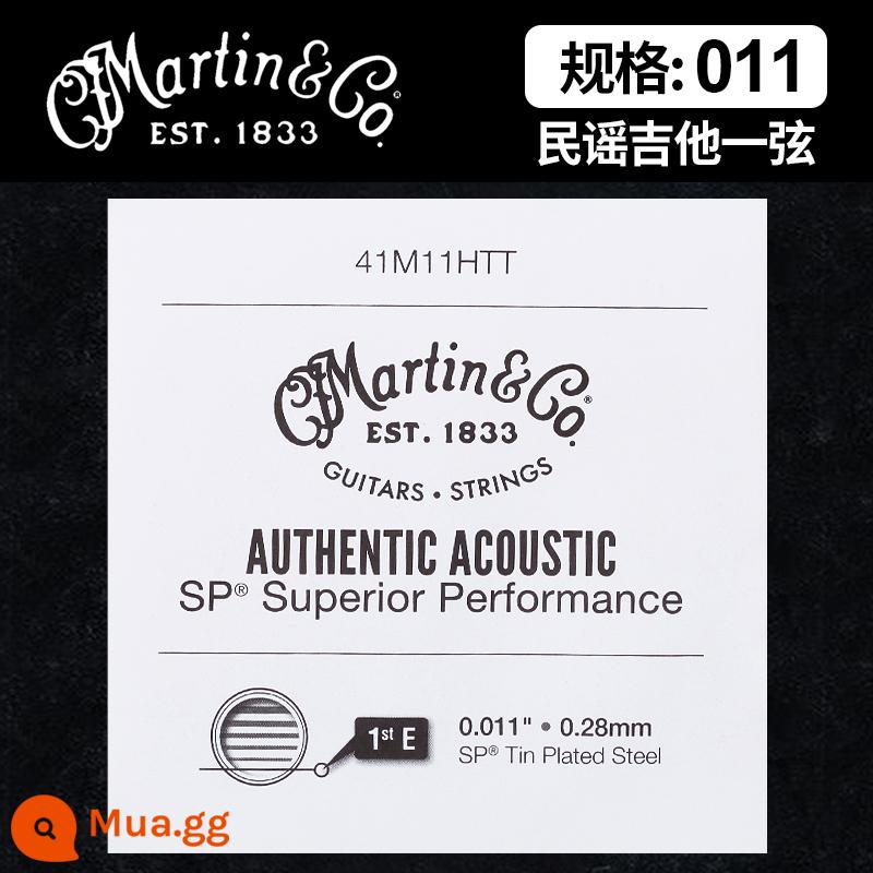 Người Mỹ Martin Martin dân gian đàn guitar dự phòng dây đơn một hai ba dây 1 2 3 4 5 dây đồng phốt pho - Yi Xian 011 (đóng gói trong túi giấy)