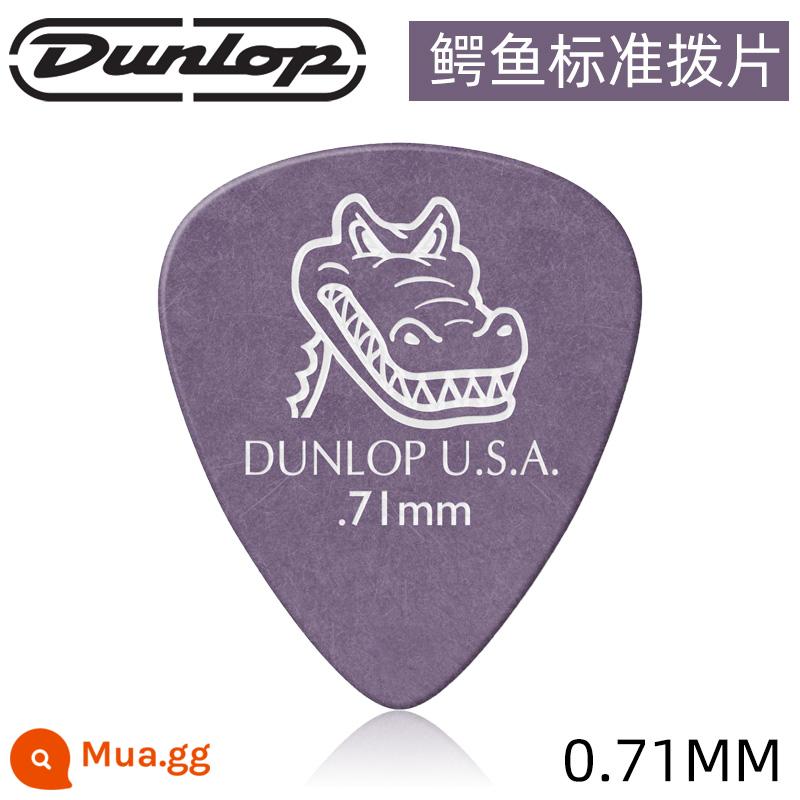 Sản xuất tại Mỹ Dunlop Gator cá sấu mờ chống trượt bakelite đàn guitar dân gian mái chèo chống mài mòn đặc biệt 0,58 - hoa cà 0,71mm