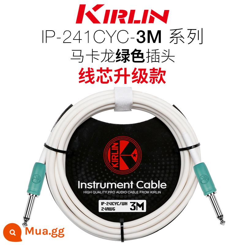 Kirlin Colin đàn guitar cáp điện hộp đàn guitar gỗ bass nhạc cụ âm thanh giảm tiếng ồn dòng 3 6 10 15 mét - nâng cấp lõi cắm xanh 3m