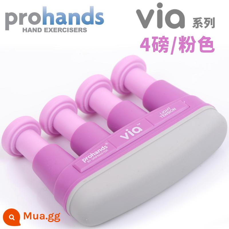 American ProHands VIA đàn piano dành cho người lớn dành cho trẻ em luyện ngón tay cầm huấn luyện lực ngón tay đàn guitar thiết bị lực ngón tay - VIA hồng 4 cân