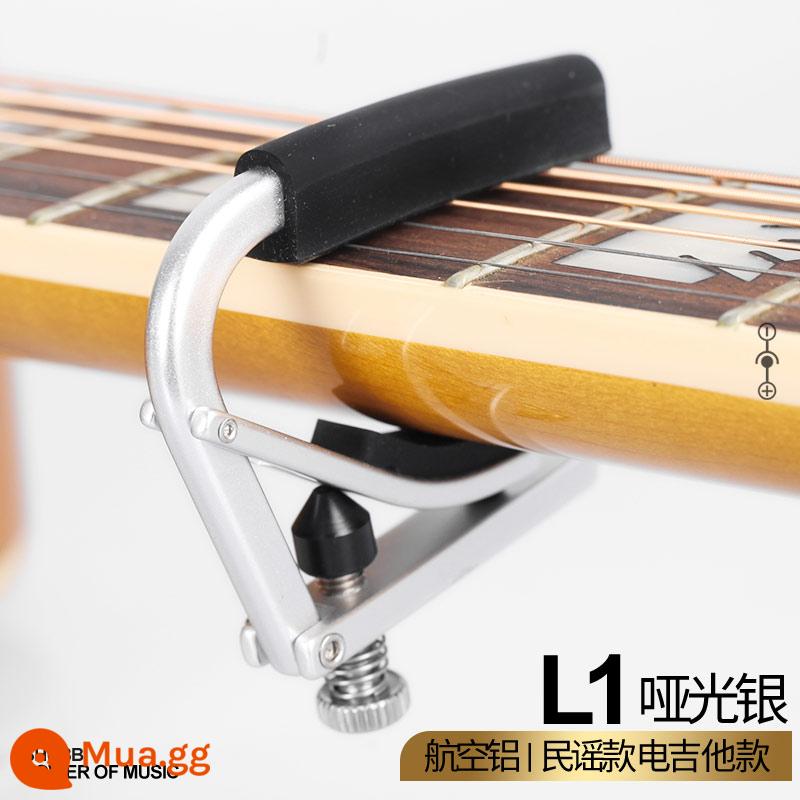 Mỹ SHUBB Capo S1 C1 Đàn Guitar Điện Dân Gian Acoustic Guitar Capo Ukulele L1 - L1 (Nhôm-Bạc hàng không)