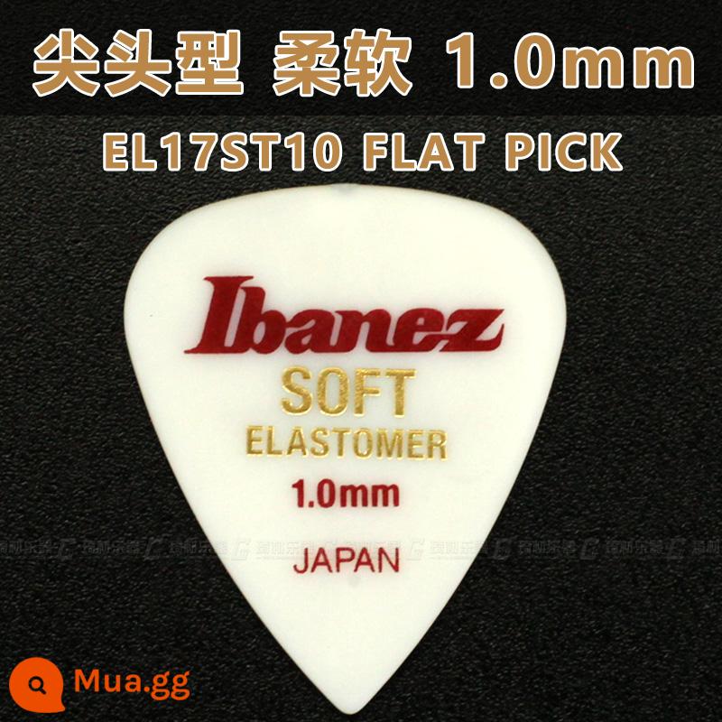 Chất liệu Qi Ibanez Ibana Elastomer Bakelite mái chèo đàn guitar dân gian Nhựa đàn hồi cao sản xuất tại Nhật Bản - EL17ST10 loại nhọn 1.0mm