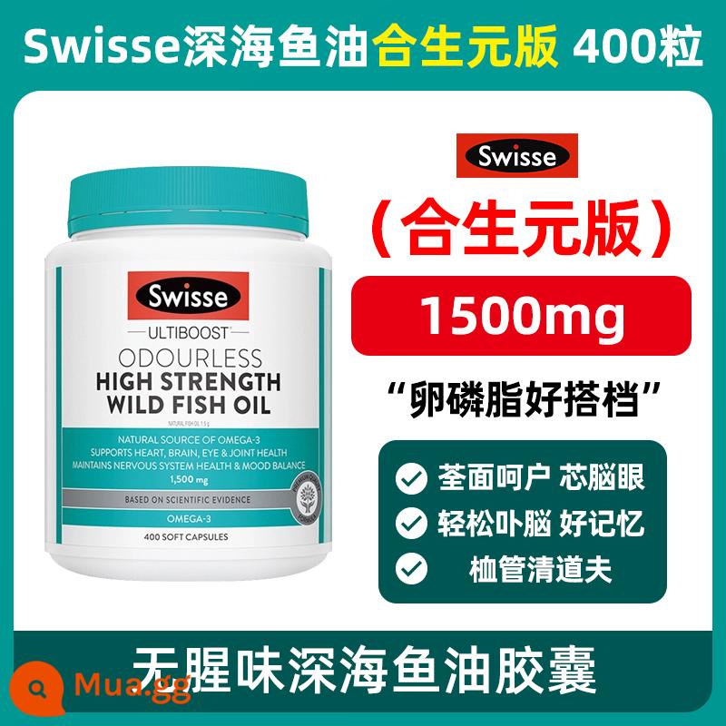 Dầu cá biển sâu swisse của Úc viên nang mềm dầu gan cá tuyết dành cho người trung niên và người cao tuổi đối tác lecithin omega3 - màu xanh lá