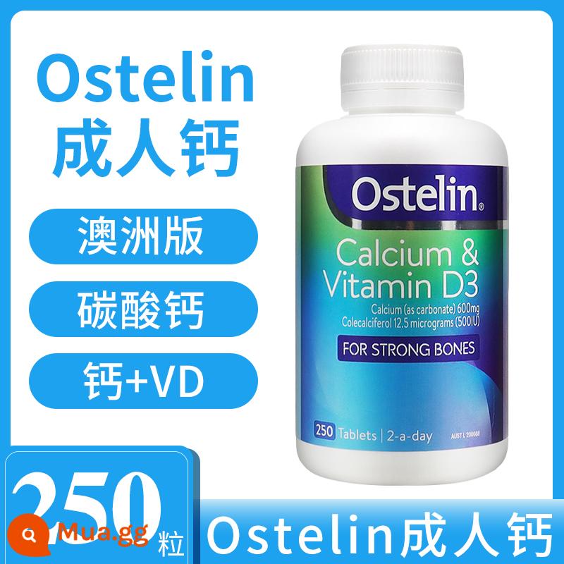 Úc Ostelin Osterlin viên canxi vitamin D bà bầu trung niên và người lớn tuổi 250 hạt canxi khủng long trẻ em - màu đỏ