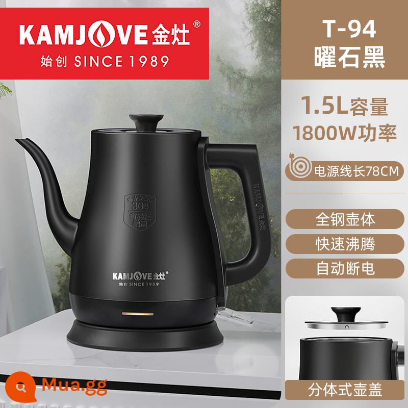 Jinzao T-93 Tự Động Điện Điện Nấu Nhanh Ấm Siêu Tốc Ấm Điện Gia Đình Làm Nóng Trà Đặc Biệt Ấm Đun Nước - T-94 Đen Obsidian