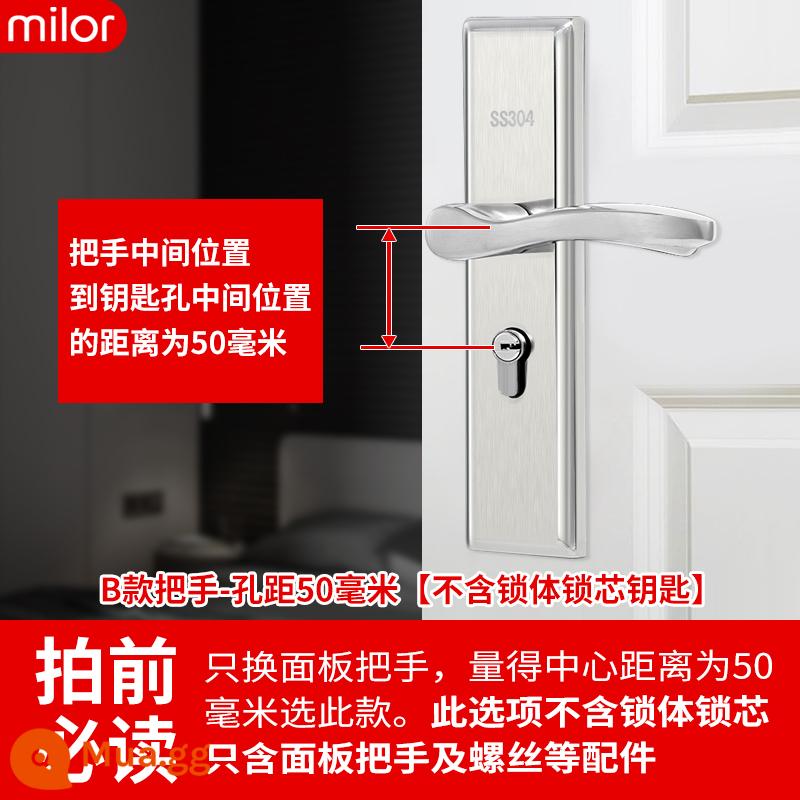 Khóa cửa phòng ngủ trong nhà trong nhà -nhà cửa khóa cửa gỗ miễn phí -cửa điều chỉnh cửa tay cầm tay cầm tay tay cầm tay tay cầm tay cầm tay cầm tay cầm tay cầm tay cầm tay cầm tay cầm tay cầm tay - Loại B - khoảng cách lỗ 50 [không bao gồm phím trụ khóa]