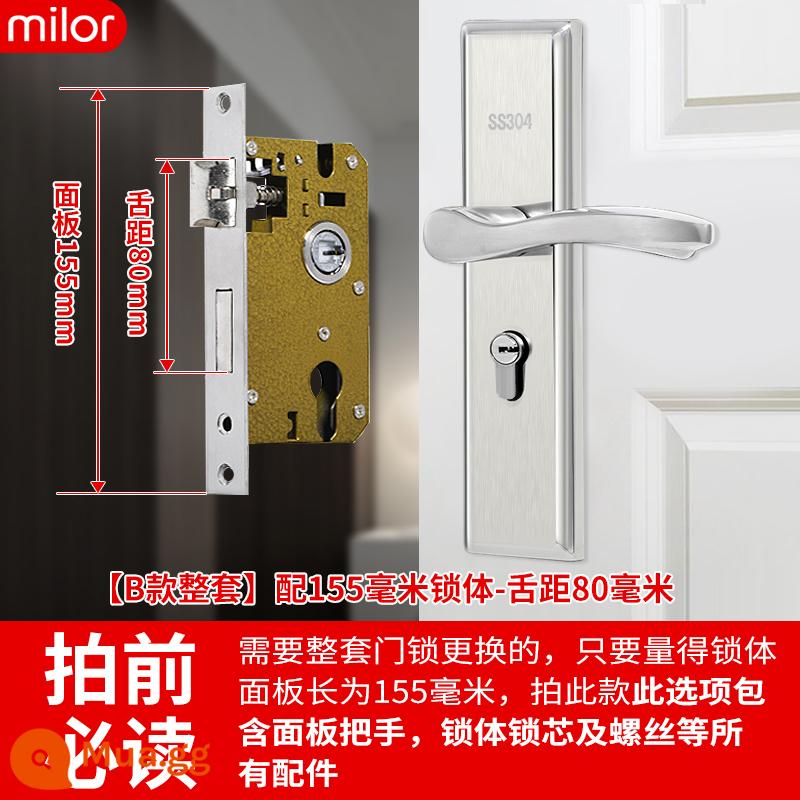 Khóa cửa phòng ngủ trong nhà trong nhà -nhà cửa khóa cửa gỗ miễn phí -cửa điều chỉnh cửa tay cầm tay cầm tay tay cầm tay tay cầm tay cầm tay cầm tay cầm tay cầm tay cầm tay cầm tay cầm tay cầm tay - Bộ hoàn chỉnh loại B-155 khoảng cách thân-lưỡi 80