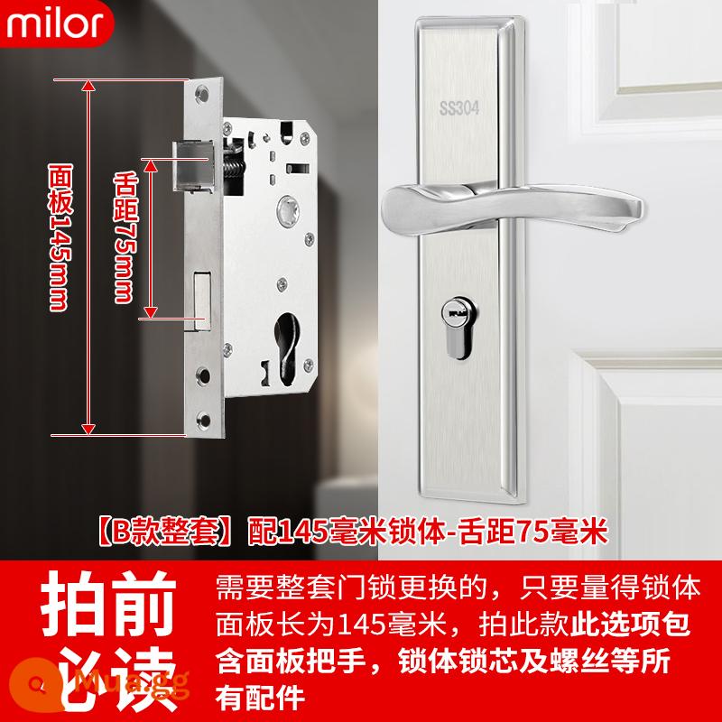 Khóa cửa phòng ngủ trong nhà trong nhà -nhà cửa khóa cửa gỗ miễn phí -cửa điều chỉnh cửa tay cầm tay cầm tay tay cầm tay tay cầm tay cầm tay cầm tay cầm tay cầm tay cầm tay cầm tay cầm tay cầm tay - Bộ hoàn chỉnh loại B-145 khoảng cách thân-lưỡi 75