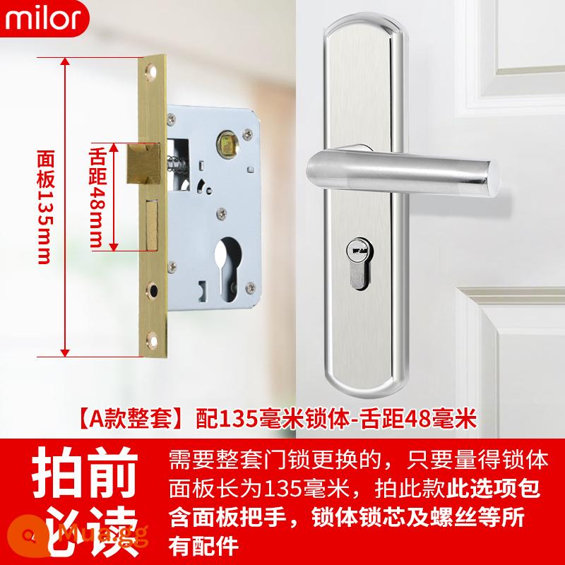 Khóa cửa phòng ngủ trong nhà trong nhà -nhà cửa khóa cửa gỗ miễn phí -cửa điều chỉnh cửa tay cầm tay cầm tay tay cầm tay tay cầm tay cầm tay cầm tay cầm tay cầm tay cầm tay cầm tay cầm tay cầm tay - [Một bộ hoàn chỉnh] Thân khóa 135 - khoảng cách lưỡi 48