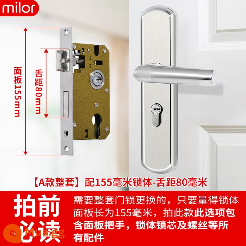 Khóa cửa phòng ngủ trong nhà trong nhà -nhà cửa khóa cửa gỗ miễn phí -cửa điều chỉnh cửa tay cầm tay cầm tay tay cầm tay tay cầm tay cầm tay cầm tay cầm tay cầm tay cầm tay cầm tay cầm tay cầm tay - [Một bộ hoàn chỉnh] Thân khóa 155 - khoảng cách lưỡi 80