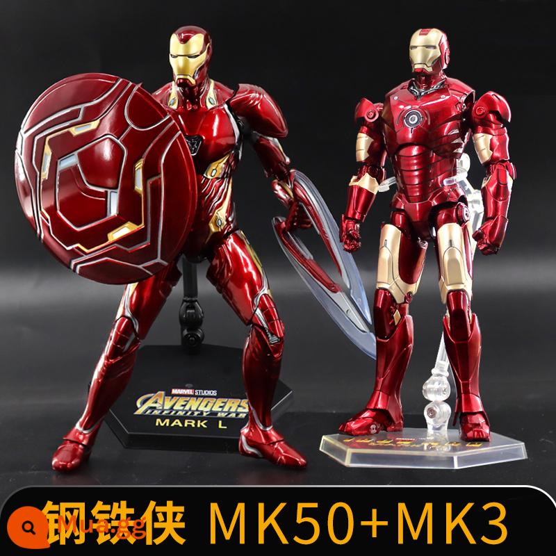 Zhongdong Iron Man MK50 Mẫu Marvel 3 Mark 4 Dạ Quang Mẫu 85 Đồ Trang Trí 7 Bộ 2 Trẻ Em 6 Quà Tặng Nam 1 - Iron Man MK50+ Phiên bản kỷ niệm 10 năm MK3