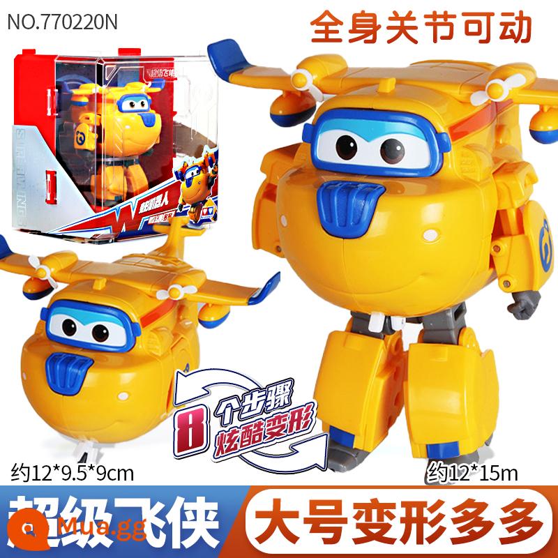 Mới Audi Đôi Kim Cương Siêu Cánh Daledi Siêu Thiết Bị Chuyển Đổi Âm Thanh Và Ánh Sáng Robot Trẻ Em King Kong Đồ Chơi - [Hộp chứa máy bay màu đỏ biến dạng lớn] Duoduo