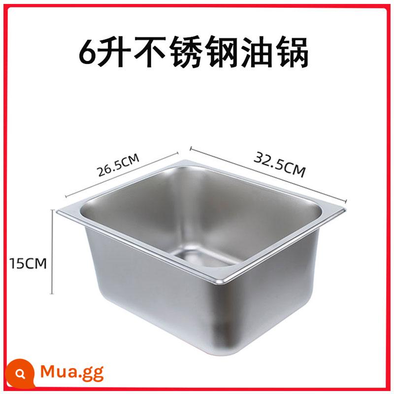 Điện rán điện đầu phụ kiện thương mại - Nồi đơn inox 6 lít màu trắng