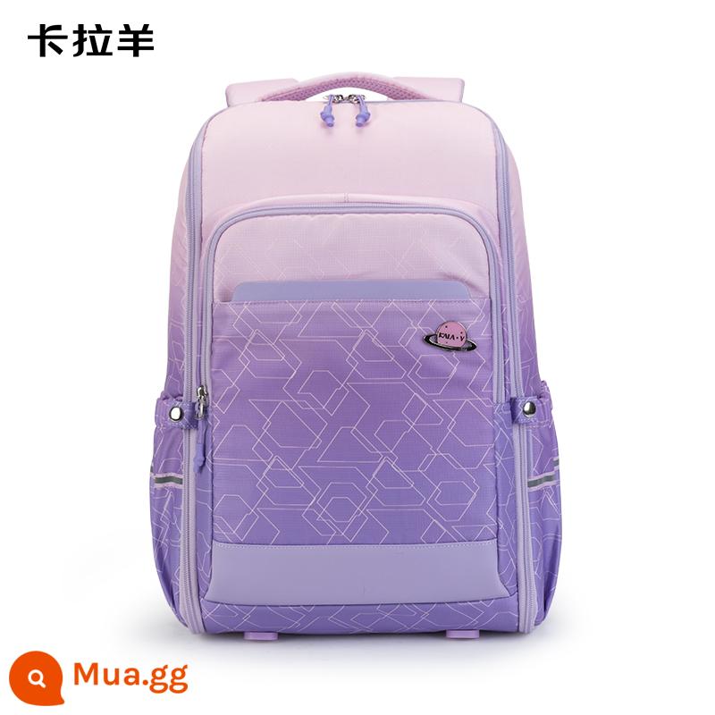 Kara Sheep Học Sinh Trung Học Cơ Sở Chức Năng Kháng Khuẩn Schoolbag Dung Tích Lớn Nhẹ Ba Lô Nam Nhiều Ngăn Ba Lô Nữ Phong Cách Mới - Gouache khoa học viễn tưởng (vải chống thấm lá sen)