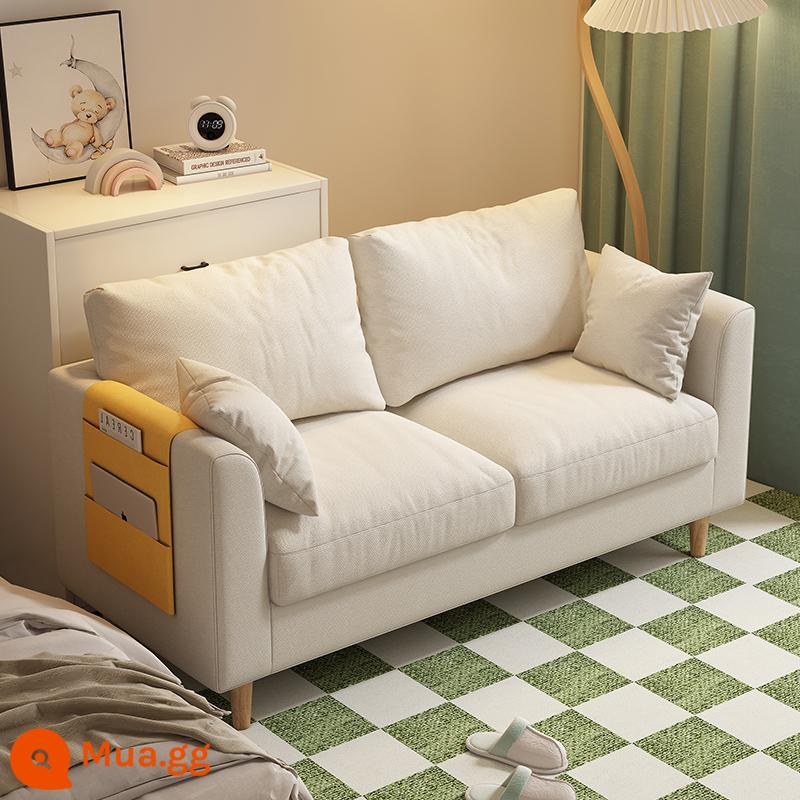 Cho thuê ghế sofa nhà phòng ngủ cửa hàng quần áo căn hộ đơn giản phòng khách internet người nổi tiếng đôi vải ba người ghế sofa căn hộ nhỏ - Màu trắng nhạt [kiểu xốp]