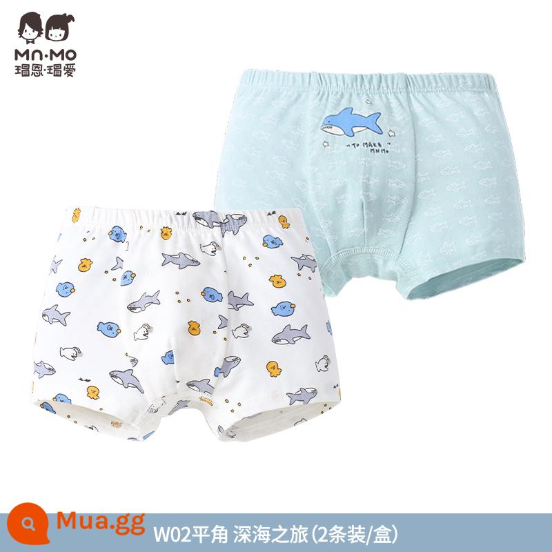 Mao En Mao love bé trai quần sịp boxer cotton cotton trẻ em quần short boxer bé trai tuổi teen - W02#Hành Trình Biển Sâu