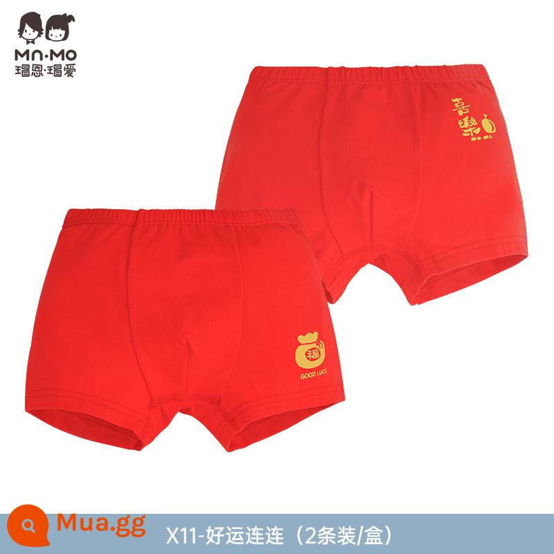 Mao En Mao love bé trai quần sịp boxer cotton cotton trẻ em quần short boxer bé trai tuổi teen - X11-Chúc bạn may mắn lần nữa