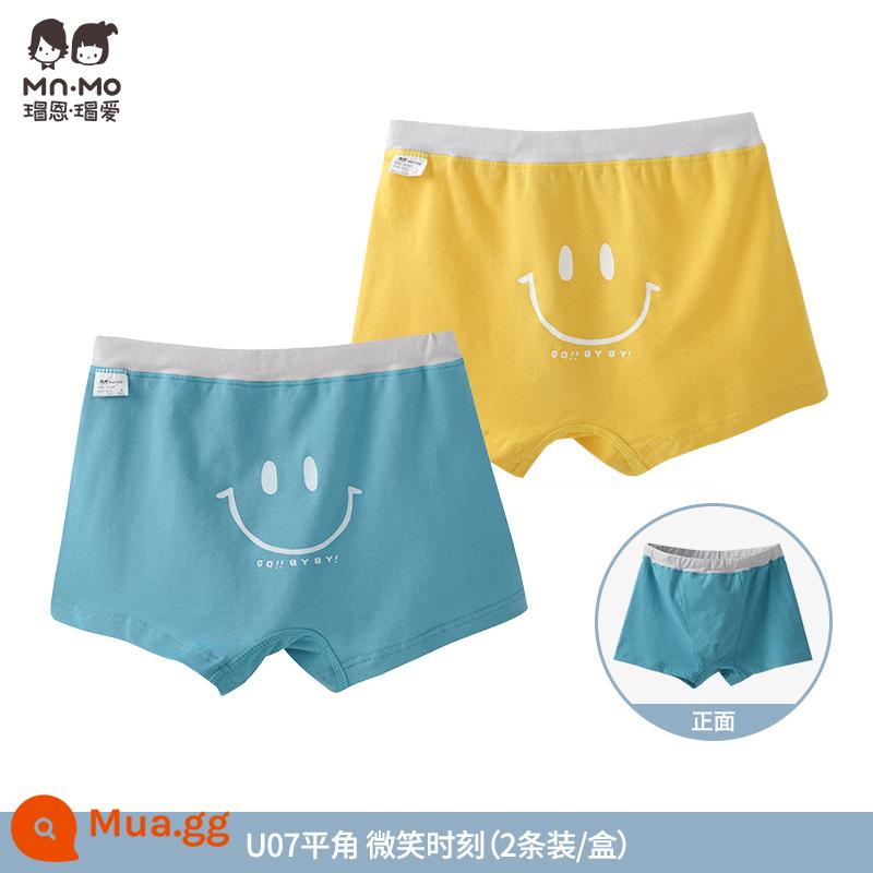 Mao En Mao love bé trai quần sịp boxer cotton cotton trẻ em quần short boxer bé trai tuổi teen - Khoảnh khắc mỉm cười Kiểu cũ hơi nhỏ.