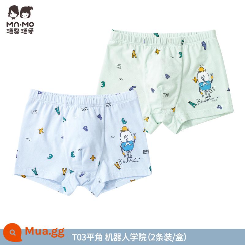 Mao En Mao love bé trai quần sịp boxer cotton cotton trẻ em quần short boxer bé trai tuổi teen - Học Viện Robot T03