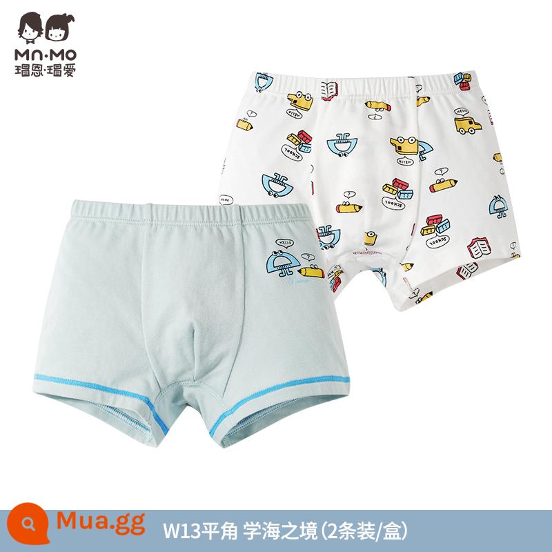 Mao En Mao love bé trai quần sịp boxer cotton cotton trẻ em quần short boxer bé trai tuổi teen - W13#Cõi học biển