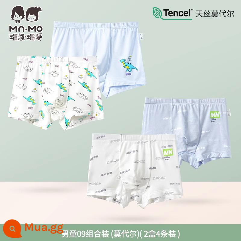 Quần lót bé trai quần boxer kiểu dáng trẻ em Maoen Maoai phần mỏng quần đùi thoáng khí quần boxer trẻ em trung và lớn - Sự kết hợp 09