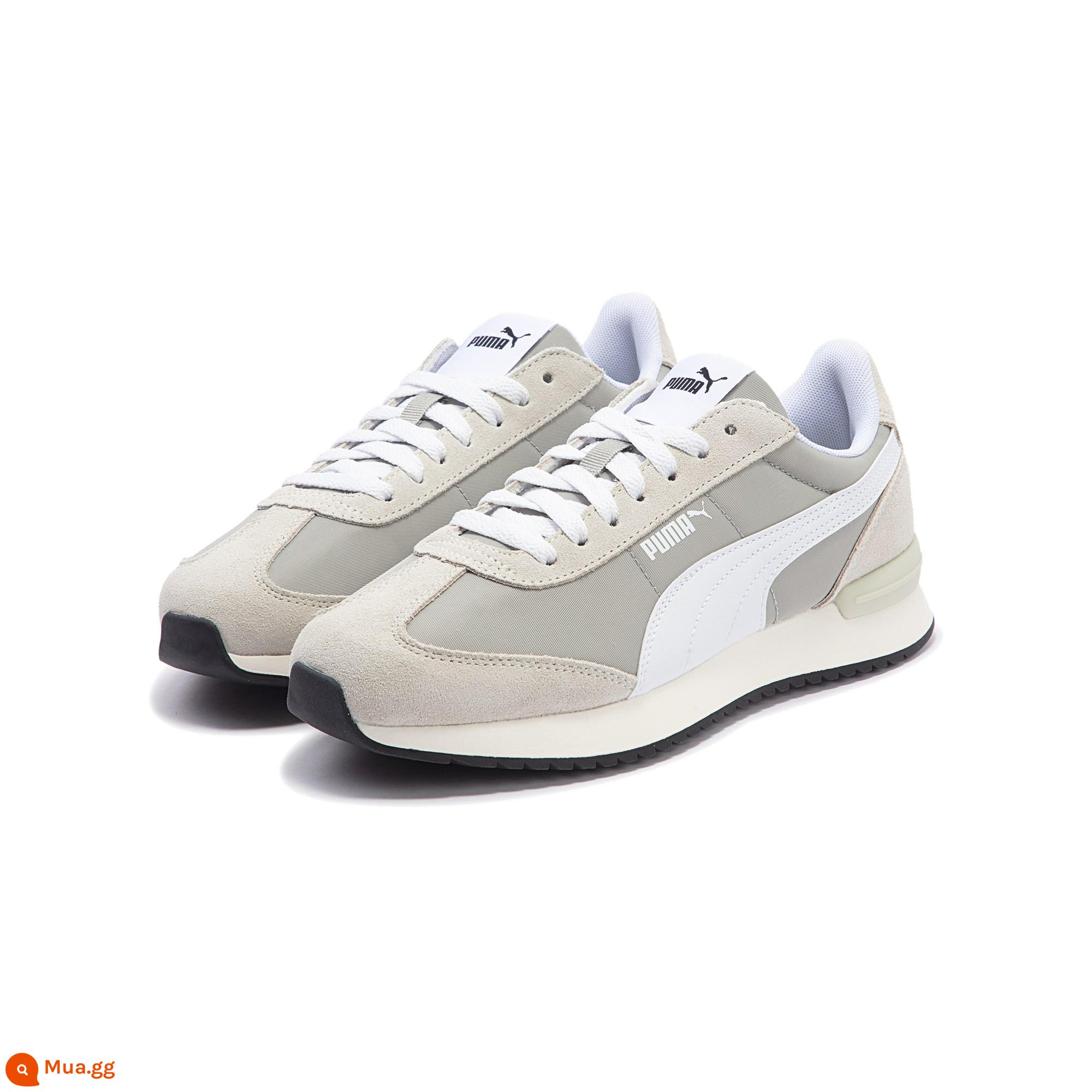 Giày lười retro nam nữ chính thức của PUMA dành cho cặp đôi R78 NYLON RETRO 399250 - Khói xám-trắng-xám đậm-02