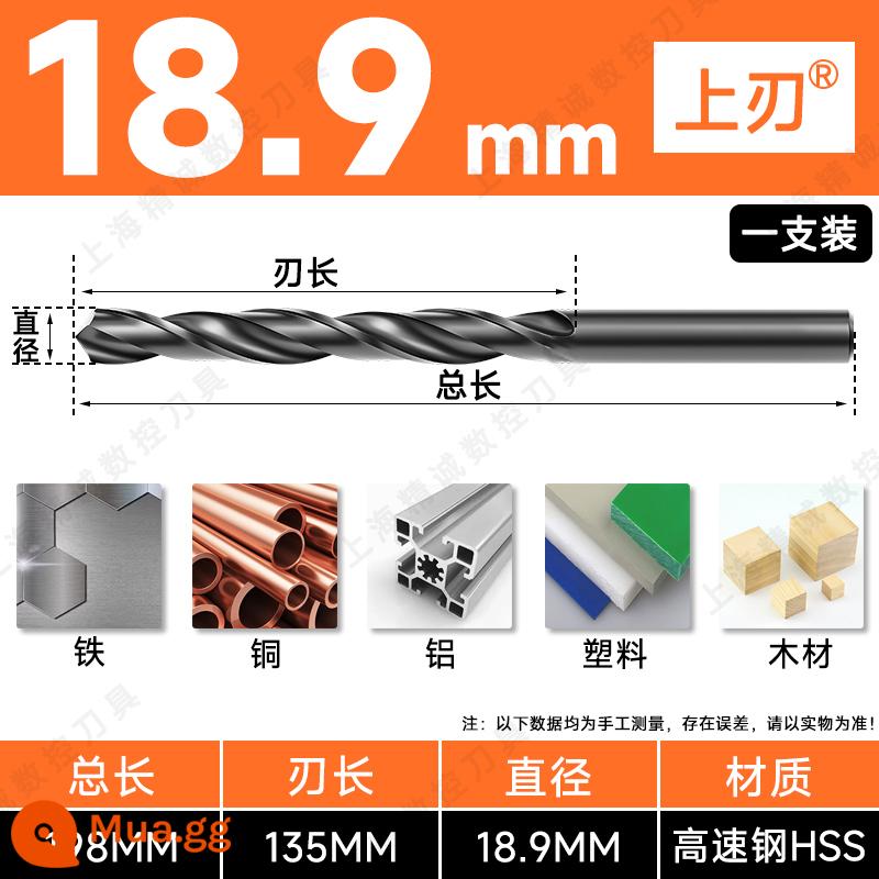 Mũi khoan Shanggong tay cầm thẳng mũi khoan xoắn tốc độ cao mạng máy khoan điện khoan hoa 3.2-4.2-5.2-6.8-10.5mm - 18,9mm