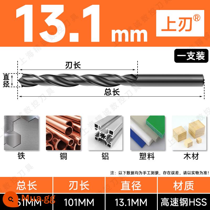 Mũi khoan Shanggong tay cầm thẳng mũi khoan xoắn tốc độ cao mạng máy khoan điện khoan hoa 3.2-4.2-5.2-6.8-10.5mm - 13,1mm