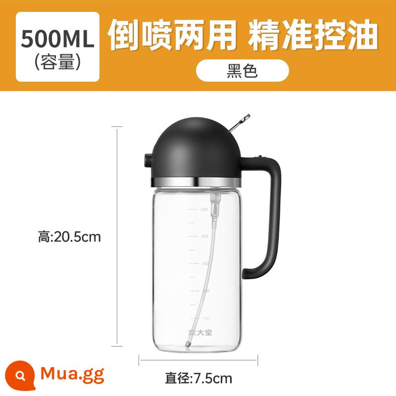 Nấu ăn hoàng đế nồi dầu phun nồi phun dầu chai xịt dầu nhà bếp nồi phun hộ gia đình thủy tinh nguyên tử bình dầu nồi nguyên tử hóa - [Đen] Xịt và đổ, kiểm soát dầu và không rò rỉ dầu