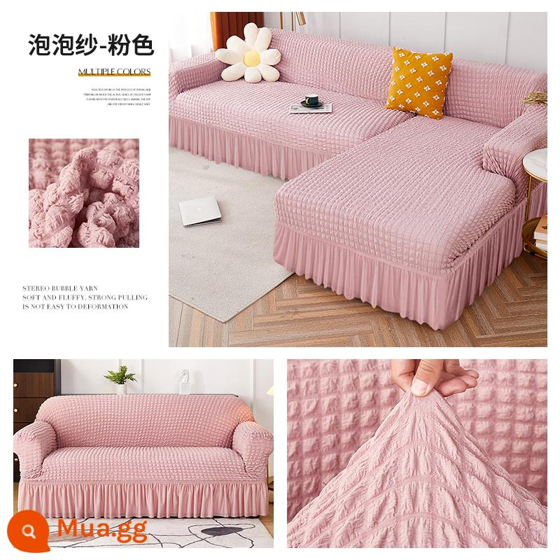 Sofa lười biếng cover cover toàn bộ kết hợp đầy đủ của đệm ghế sofa confred, ghế sofa đơn giản, gaibu chống lại - Kiểu váy hồng❤Thoải mái, thoáng khí và chống mèo cào