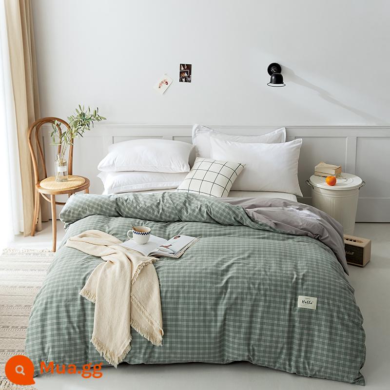 Nanjiren vỏ chăn đơn mảnh ký túc xá sinh viên đơn cotton nguyên chất vỏ chăn 150x200 ga trải giường cotton XM - Anh xanh