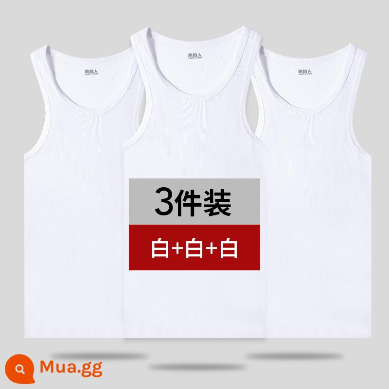 Nanjiren Áo Vest Nam Cotton Nguyên Chất Mùa Hè Đáy Quần Lót Mặc Thể Thao Vượt Rào Xuân Thu Cotton Trắng Không Dấu Vết - [kiểu ren] Trắng+Trắng+Trắng CỦA TÔI