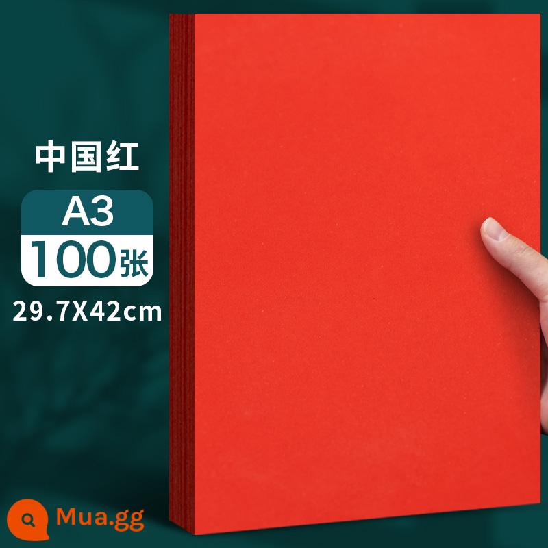 Giấy đỏ A4 Trung Quốc vuông đỏ origami hoa hồng giấy photocopy thủ công màu đỏ A3 cửa sổ cắt giấy hoa giấy khắc đám cưới dày hai mặt với hàng nghìn con hạc giấy thư pháp trống lời chúc phúc nhỏ bìa giấy đỏ - Trung Quốc màu đỏ A3_100 tờ