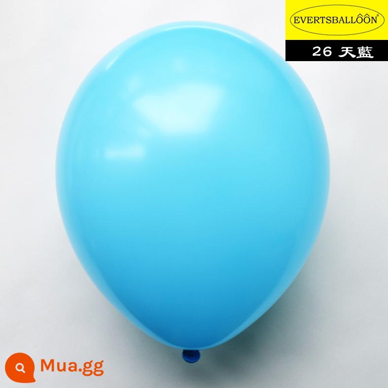 10 inch nhập khẩu tròn bong bóng cao su 10 màu tiêu chuẩn trang trí đám cưới vòm cưới sinh nhật bóng tiếp liệu - màu xanh da trời 10 cái