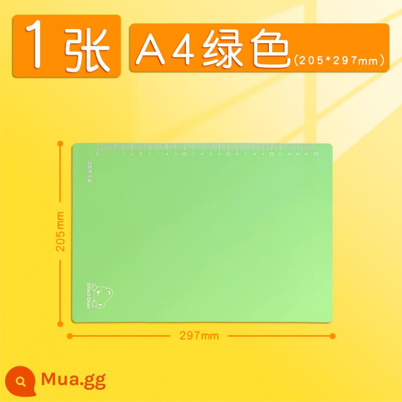 Bảng giấy để bàn A4 học sinh tiểu học sử dụng bảng viết silicon mềm cho kỳ thi này viết đặc biệt khổ lớn A3 bằng nhựa trong suốt dày giấy kiểm tra bảng trẻ em dễ thương bảng viết thư pháp nhỏ tươi Hàn Quốc - A4 xanh 1 tờ