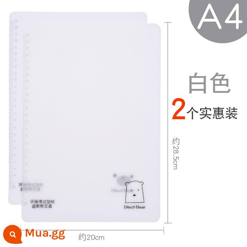 Bảng giấy để bàn A4 học sinh tiểu học sử dụng bảng viết silicon mềm cho kỳ thi này viết đặc biệt khổ lớn A3 bằng nhựa trong suốt dày giấy kiểm tra bảng trẻ em dễ thương bảng viết thư pháp nhỏ tươi Hàn Quốc - A4 trắng 2 tờ