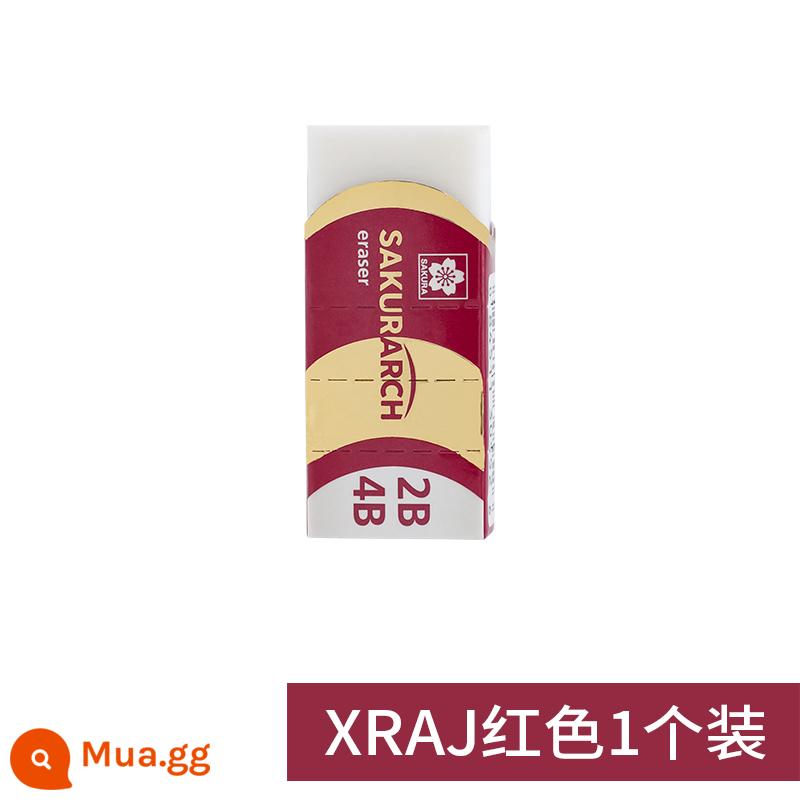 Cục tẩy hoa anh đào Sakura Nhật Bản độ bóng cao sinh viên nghệ thuật phác thảo với lá cờ trái tim cô gái đặc biệt siêu sạch cứng nửa tàu chà cát đầy đủ 2B chính thức 4B không dễ để lại vết tẩy shop một miếng hàng chính hãng nhập khẩu - [Đỏ] Không dễ gãy 2B4B/kích thước nhỏ