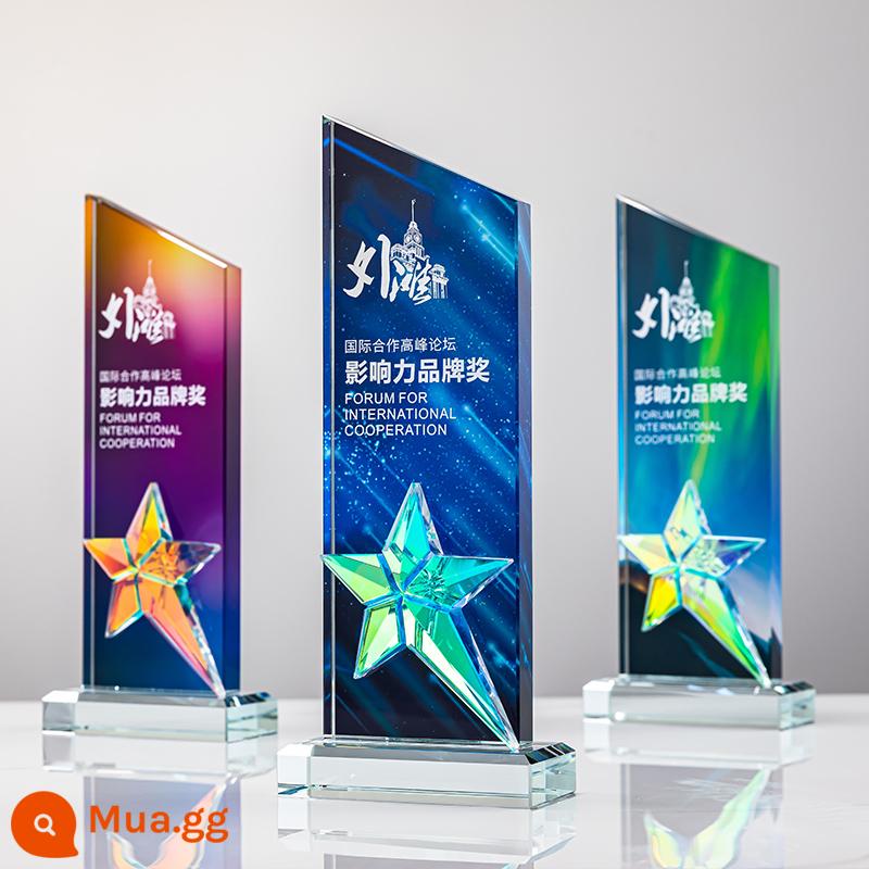 Crystal Trophy Tùy chỉnh Cuộc thi Hội nghị thường niên Pentagram High -New - Tiến lên phía trước