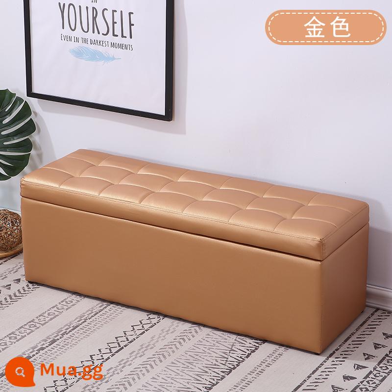 Cửa hàng quần áo sofa băng ghế dự bị lưu trữ phù hợp phòng phân còn lại phân giày cửa hàng thay đổi phân giày dài bệ da bến tàu - vàng