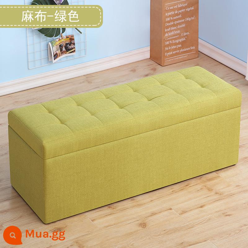 Cửa hàng quần áo sofa băng ghế dự bị lưu trữ phù hợp phòng phân còn lại phân giày cửa hàng thay đổi phân giày dài bệ da bến tàu - Vải bố màu xanh lá cây