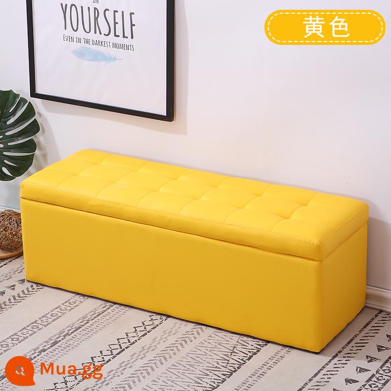 Cửa hàng quần áo sofa băng ghế dự bị lưu trữ phù hợp phòng phân còn lại phân giày cửa hàng thay đổi phân giày dài bệ da bến tàu - màu vàng