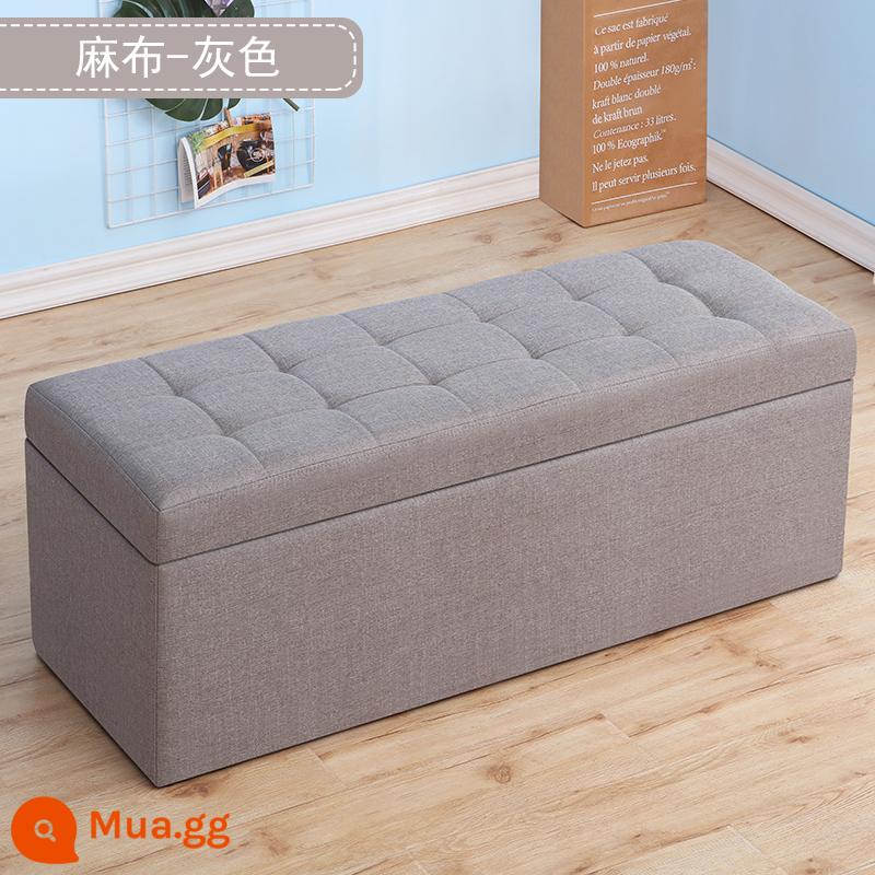 Cửa hàng quần áo sofa băng ghế dự bị lưu trữ phù hợp phòng phân còn lại phân giày cửa hàng thay đổi phân giày dài bệ da bến tàu - Vải bố màu xám