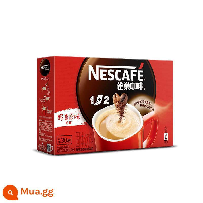 【Flagship Store】Nestlé 1+2 Hương Vị Nguyên Bản Sữa Thơm Cực Mạnh Không Đường Latte Cà Phê Hòa Tan 3 Trong 1 30 Thanh - [Hết hạn vào tháng 2 năm 2024] Hương vị nguyên bản 30 miếng*1