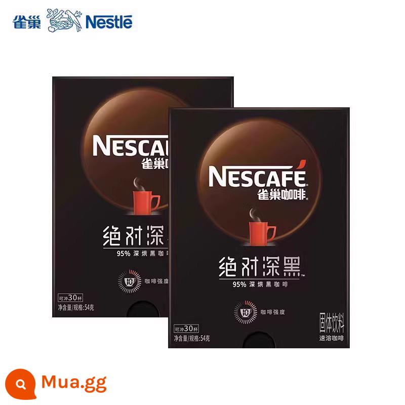 [Cửa hàng hàng đầu] Nestlé Tuyệt đối Dark Zero Sugar 0 Kem không sữa Cà phê đen Latte hòa tan kiểu Mỹ rang đậm - Tối hoàn toàn 30 dải * 2 hộp