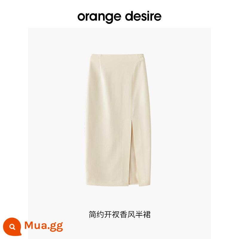 Áo khoác vest nữ ngắn tay có mùi thơm nhỏ của Orangedesire Váy xẻ tà mới thanh lịch mùa hè 2023 - Váy trắng sữa lắc